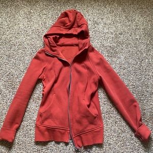 Burgundy Lululemon full zip Scuba